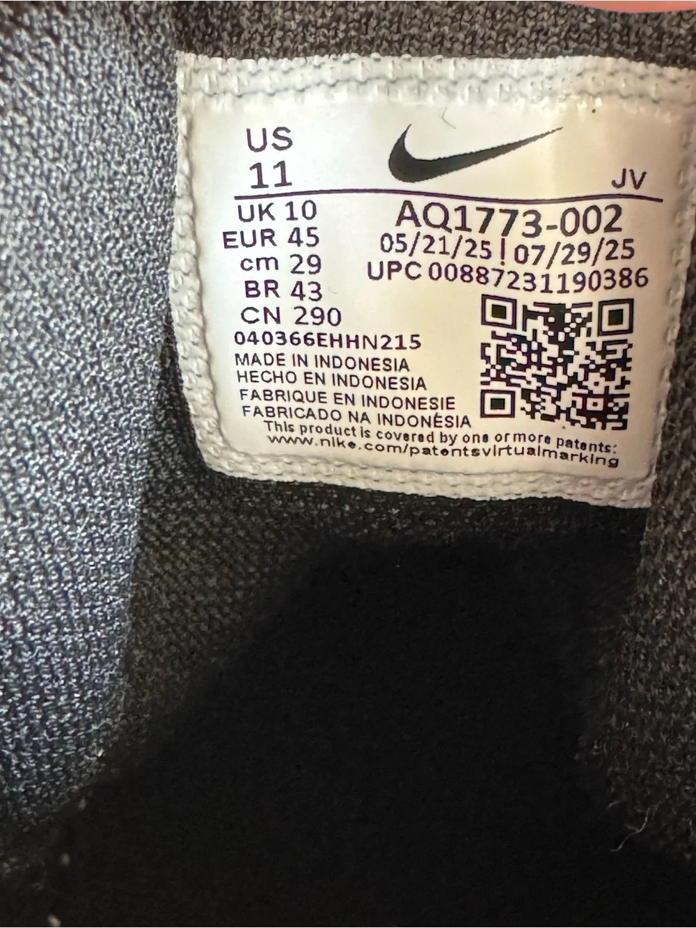 Nike Ebernon Mid Black/White Sneakers Sz: 11